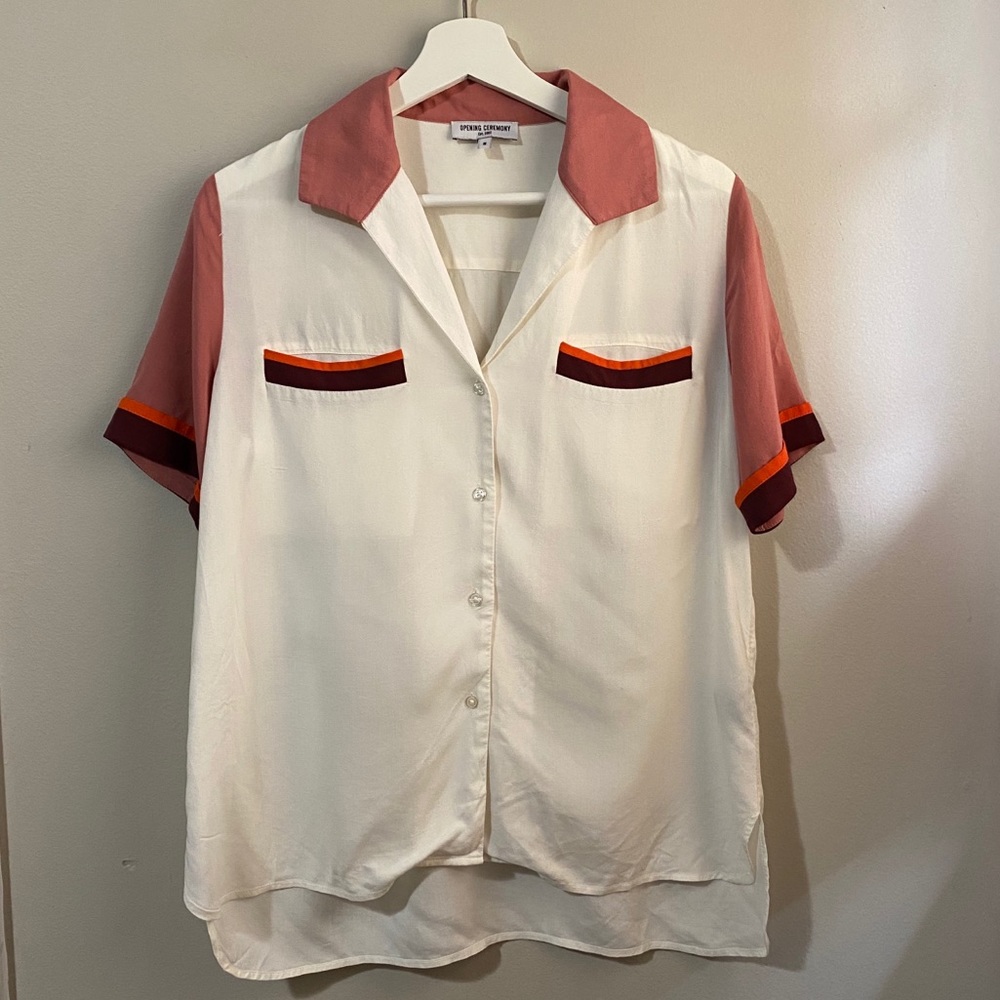 Opening Ceremony Silk Button Down